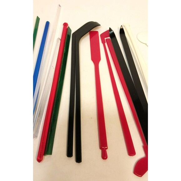 Vintage Set of 62 Drink Stir Sticks Various Themes Retro Barware - Picture 4 of 13